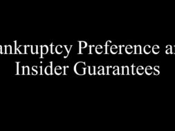 Bankruptcy Preference and Insider Guarantees
