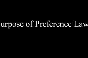 Purpose of Preference Laws